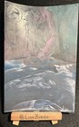 4x6 Original Northern Lights Full Moon Seascape Wax Painting  — photo 2