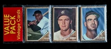 1962 Topps Baseball Rack. NO EMBLEMS ON BUHL, TASBY HATS VARIANT. DERON JOHNSON