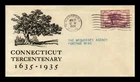 Dr Jim Stamps Connecticut Tercentenary FDC Travelers Insurance Cachet