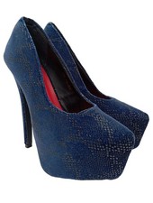 SERGIO TODZI High Heels Damen Pumps Gr. DE 39 blau Party-Look