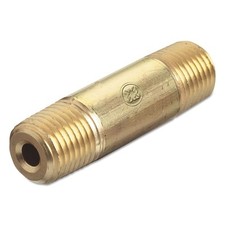 Pipe Thread Nipples, 3000 PSIG, Brass, 1/4 in (NPT), 3 in Long Western