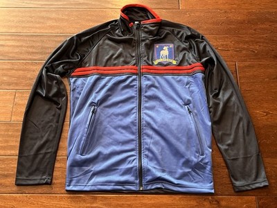 Ted Lasso AFC Richmond Greyhounds Blue Black Mens Small Zip Soccer Track Jacket