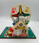 VNTG 1966 Fisher Price Little People #969 Music Box Ferris Wheel WORKS See Video