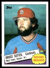 Bruce Sutter 1985 Topps #9 Cardinals MLB READ FREE SHIPPING AutographDen