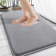 OLANLY Thick Memory Foam Bath Mat Rug 30x20, Extra Soft Absorbent Bathroom Rugs,
