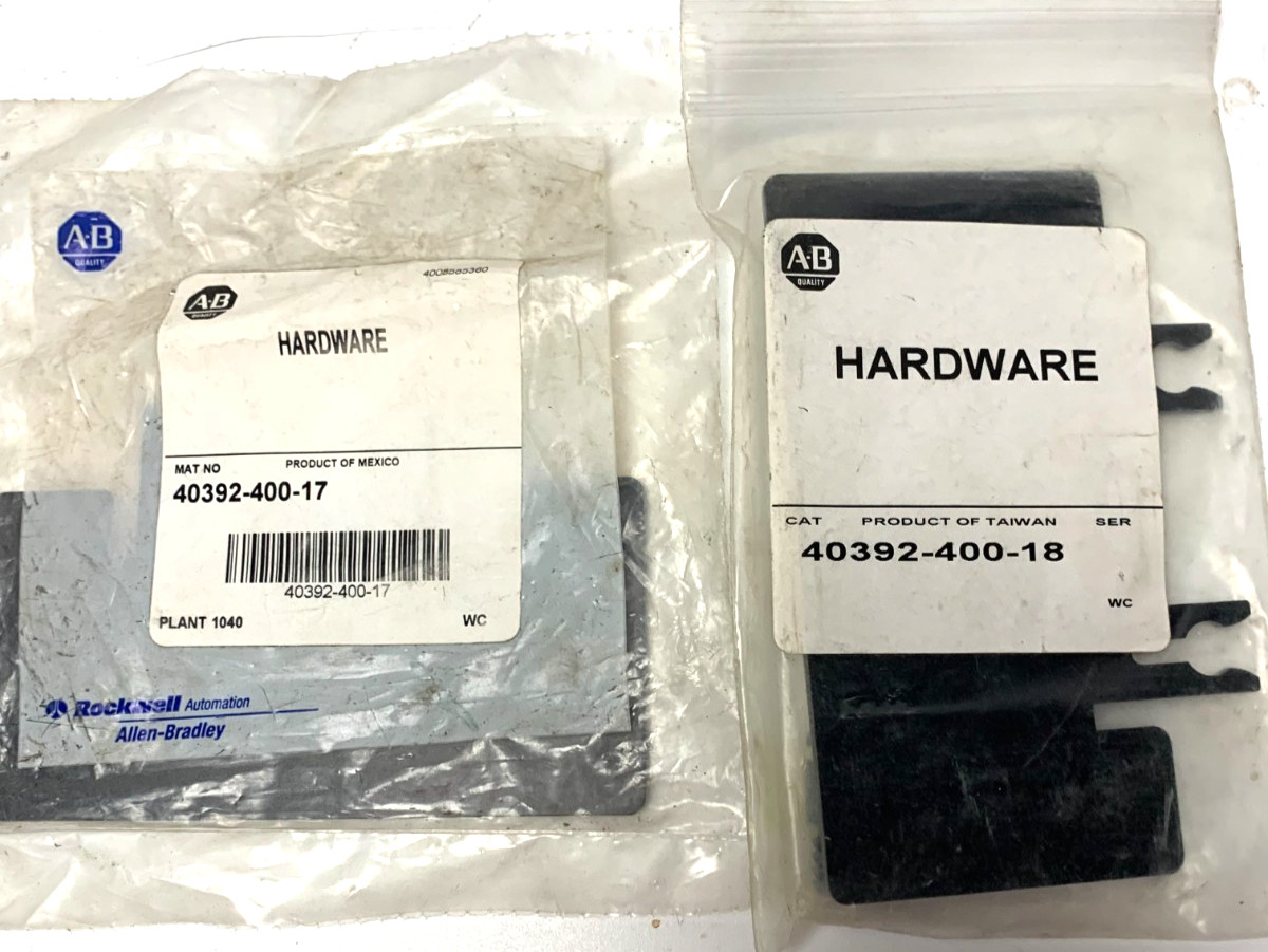 Allen Bradley Hardware Contactor Plate Kit 40392-400-17 and 40392-400-18 - NEW
