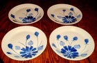 4 Blue Ridge Southern Potteries Blue Mist 9.25" Plates Candlewick