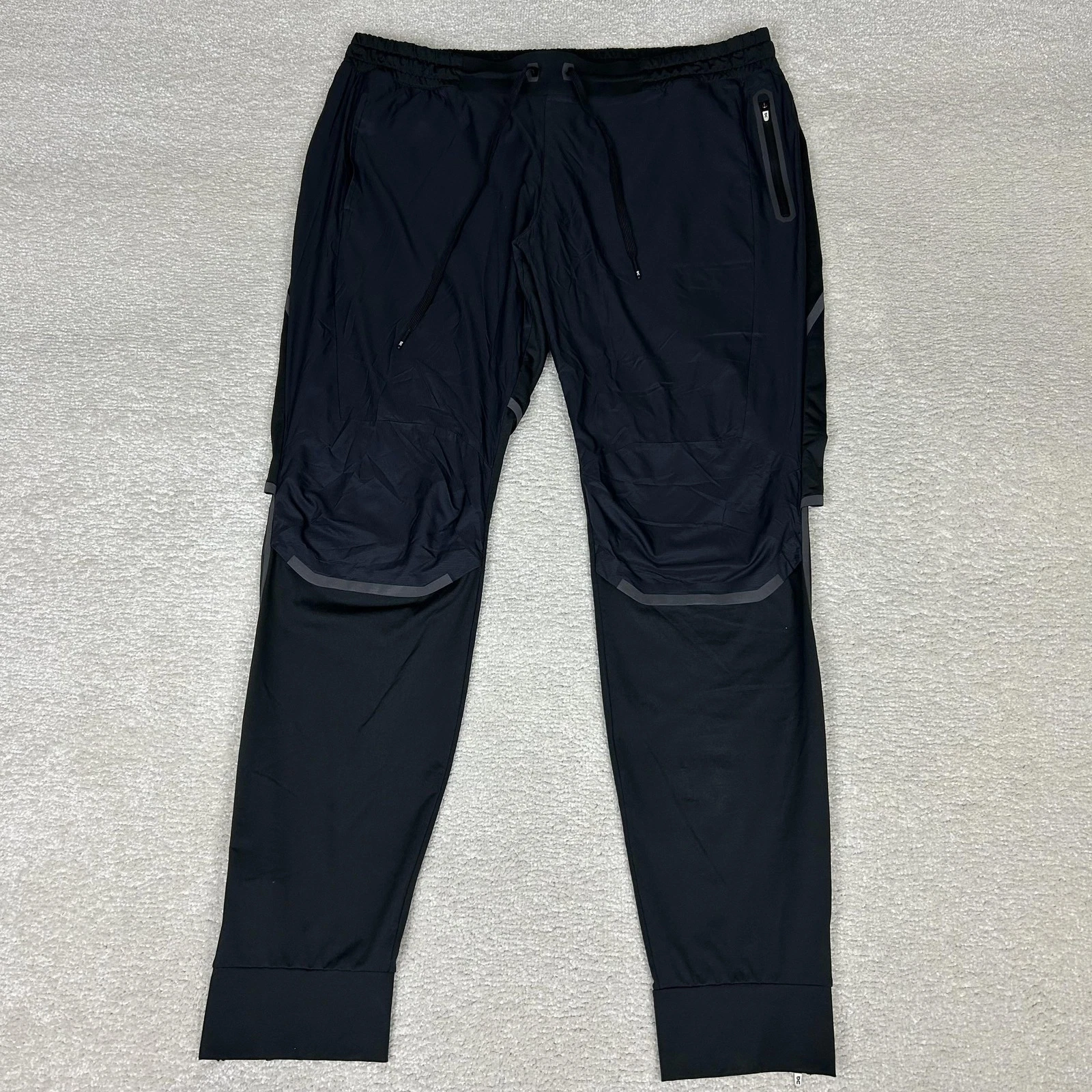 On Cloud Running Pants Mens 2XL Black Jogger Track Vented Reflective Performance