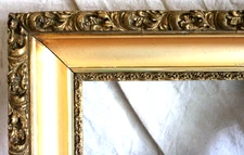 SM ANTIQUE FITS 7 X 9 WOOD PICTURE FRAME VICTORIAN BAROQUE ORNATE GOLD GILT DEEP