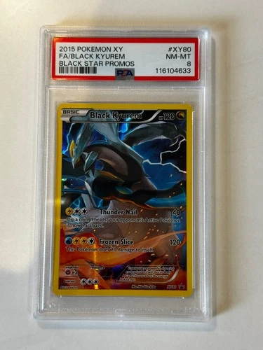 2015 POKEMON BLACK STAR PROMO BLACK KYUREM #XY80 PSA 8 NM