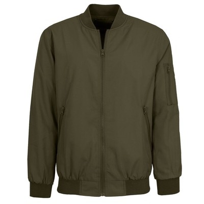 Mens Lightweight MA-1 Flight Jacket Bomber Warm Polyester Full Zip Coat NEW