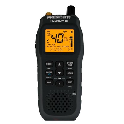 President Randy III CB-Funkgerät 12 V AM/FM Handgerät TXPR611 mobil tragbar