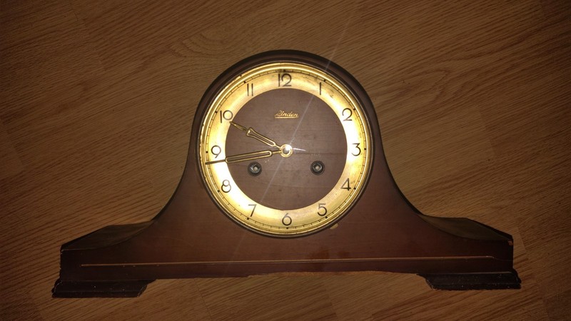 Vintage Linden Chiming Mantle Clock West Germany Missing Key-Does Not Work-