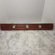 Vintage Stanley Genuine Cherry Level No. 23-24 Six Bubble Level 1930s Made USA