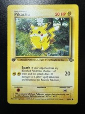 Pikachu # 60/64 1a Edizione Jungle Set Pokemon Trading TCG Carte da Gioco HP