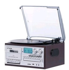 Victor Cosmopolitan 8-in-1 Turntable Music Center w/ 3-Speed Turntable Radio