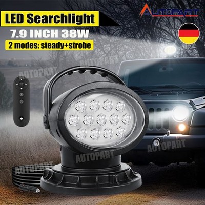 360° Tragbar LED Marine Suchscheinwerfer Boot Arbeitsscheinwerfer mit Magnetfuß
