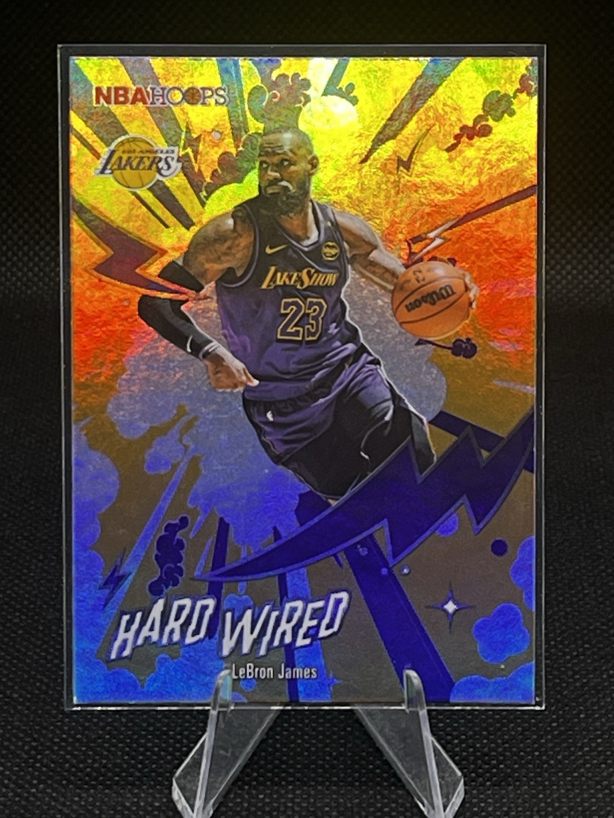 2026 NBA Hoops Hard Wired Insert Refractor LeBron James Lakers #HW-11