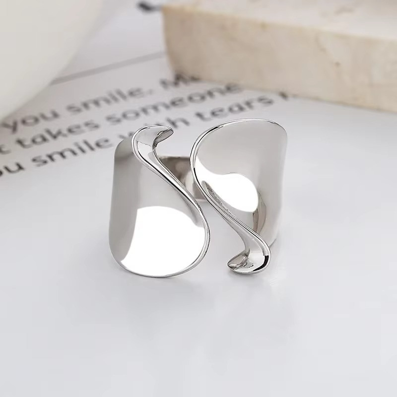 925 Sterling Silver Rings for Women Couple Minimalist Handmade Simple Big UK View 6
