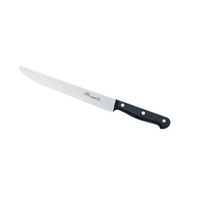 DUE CIGNI Santoku Knife 18cm   Forged Steel Blade   Black POM Handle