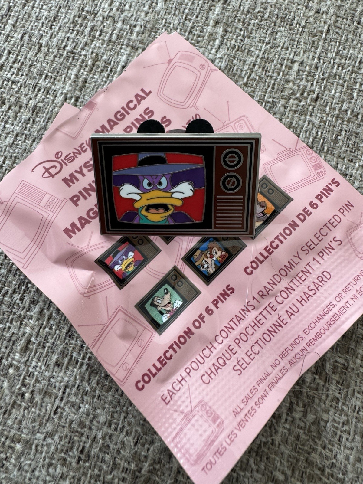 2025 Disney Parks Magical Mystery Pins Series 31 Afternoon TV Pin Darkwing Duck