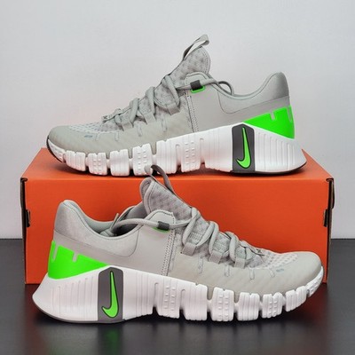 Nike Free Metcon 5 Men's Size 12 Running Shoes Gray Green Athletic Sneakers