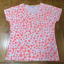 Zalando Ladies Size S Cream With Orange Polka Dot T-shirt