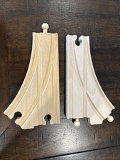 Brio Wooden Railway Train Parallel Switch Tracks READ