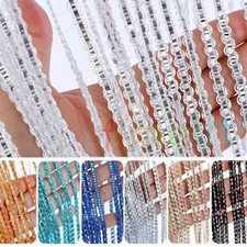 Hanging Beaded Curtains String Curtain Panel Door Fly Screen Room Divider Net UK