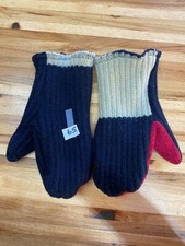 Woman  s or Boys Handmade Recycled Wool Sweater Mittens