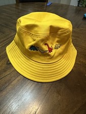 Embroidered Dinosaur Bucket Hat Yellow