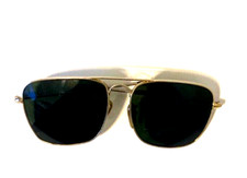 VINTAGE VIETNAM WAR AMERICAN OPTICAL AVIATOR PILOT SUNGLASSES SILVER JAPAN MADE