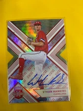 D64035  2018 Elite Autographs Status Die Cut Red #34 Ethan Hankins #74/75