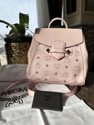 Rare MCM Leather Backpack Small Pink $825 MSRP-new