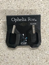 Ophelia Roe Linked Up Clip Earrings New
