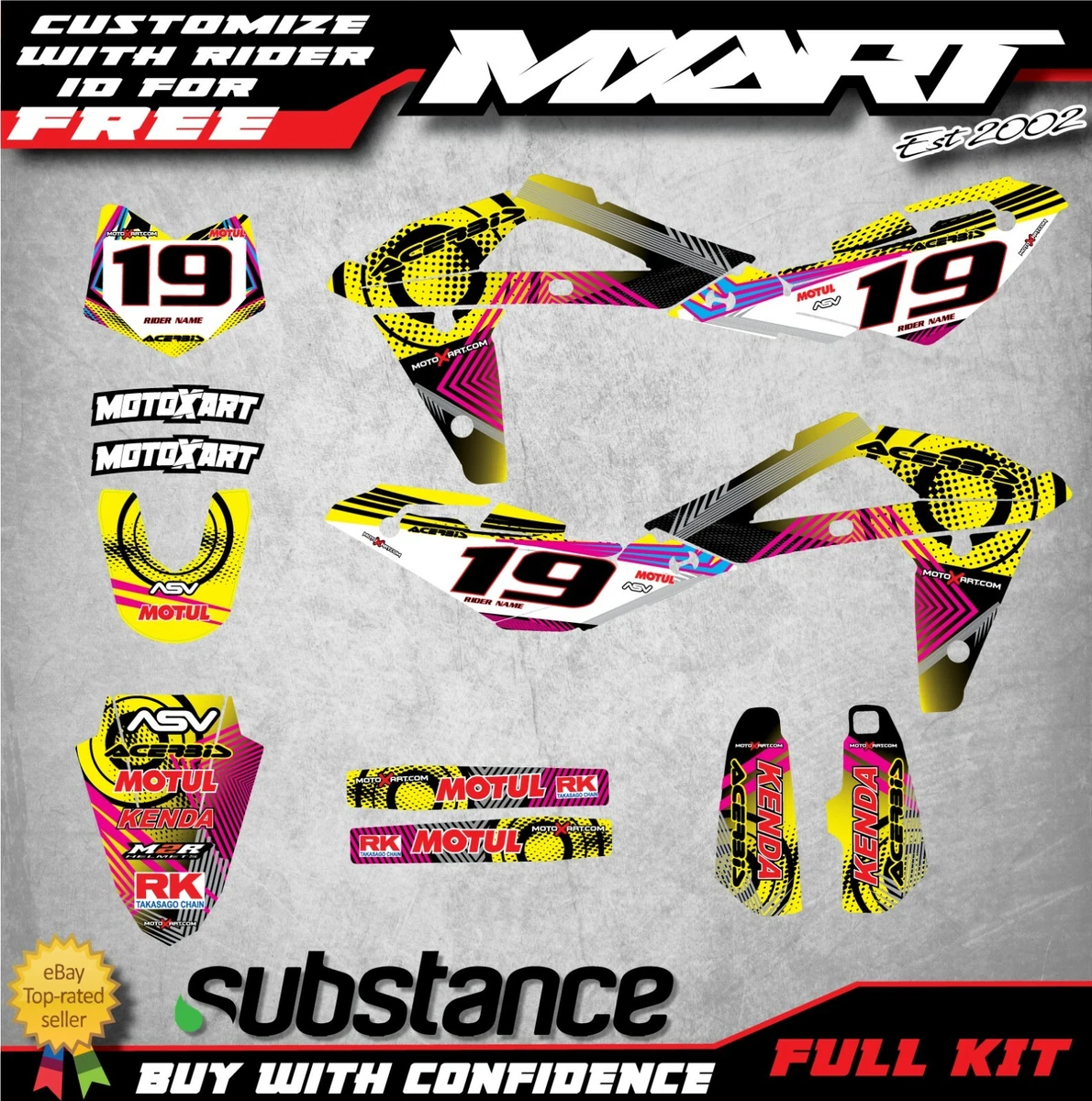 Full Custom Graphic Kit fits Husqvarna TC 250 2009 2010 model