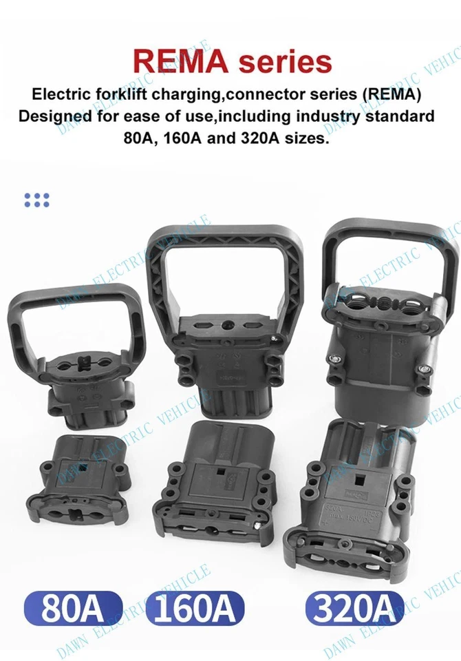 Genuine REMA 80A/160A/320A Forklift Battery Charging Industrial Plug Socket 150V - Image 2 of 4
