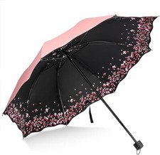 Sakura Umbrella-windproof Anti Rain/sun,cherry Blossom Folding Umbrella pink