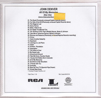 【新品】ジョンデンバー/All Of My Memories 4CD ALL OF MY MEMORIES: THE JOHN DENVER COLLECTION (4CD)/JOHN