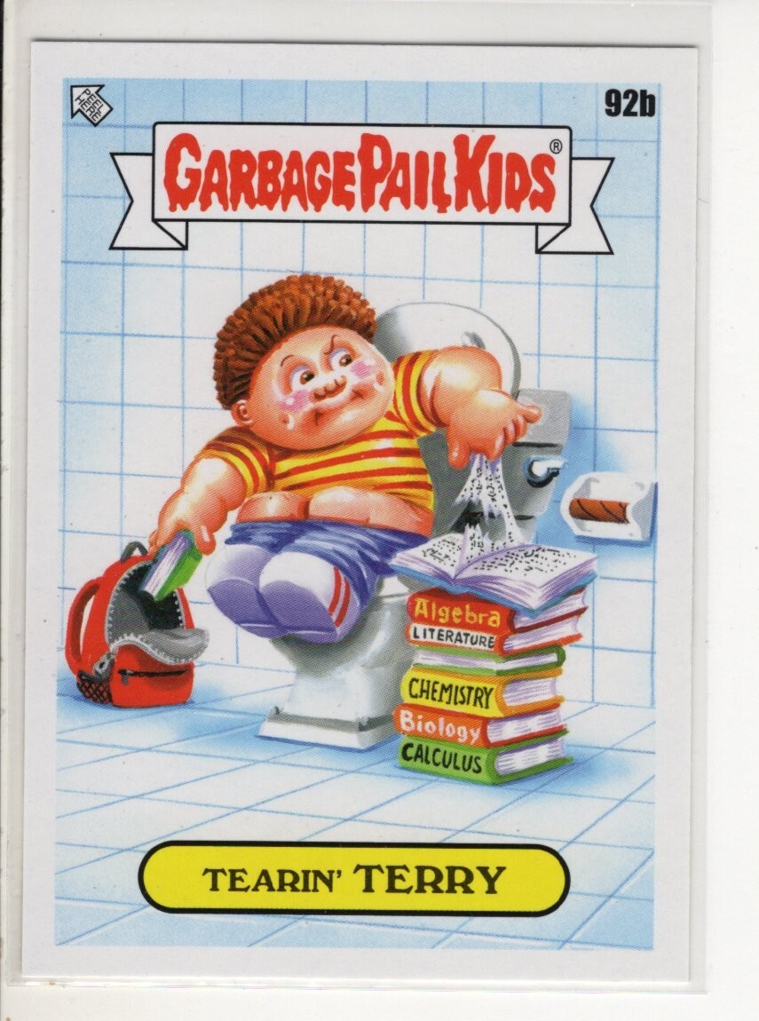 TEARIN TERRY TOPPS GARBAGE PAIL KIDS BOOKWORMS SERIES 92B EX CONDITION