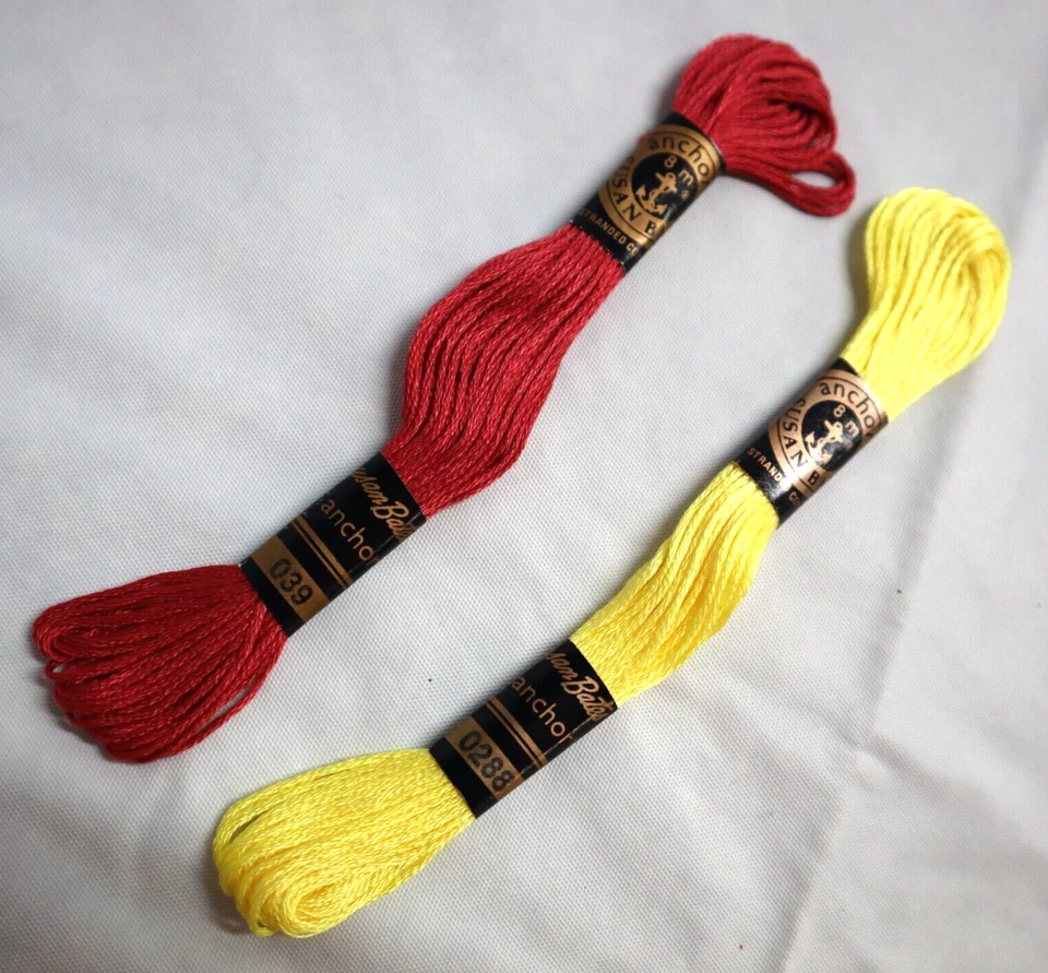 Anchor Susan Bates Vtg Lot 2 Skeins Embroidery Floss Scotland Colorfast Cotton - Image 2 of 4