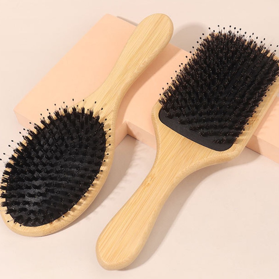 Scalp Stimulation Brush Boar Bristle Hair Comb Antistatic Scalp for
