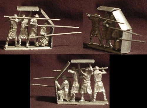 2x Sets Konvolut Valdemar VA 001 Teutonic Schildwall eindrucksvolle Szene 1/72