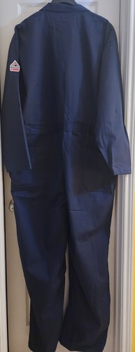 Mono clásico de sarga de algodón resistente al fuego BULWARK para hombre de 9 oz con dobladillo -54 - Imagen 3 de 5