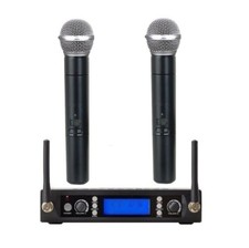 Cordless Microphones for Church UHF Professional Wireless Microphone 2 Handhelds