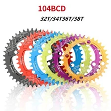 104BCD MTB Round Narrow Wide Chainring Bike Chainwheel 30/32/34/36/38/40/42T 