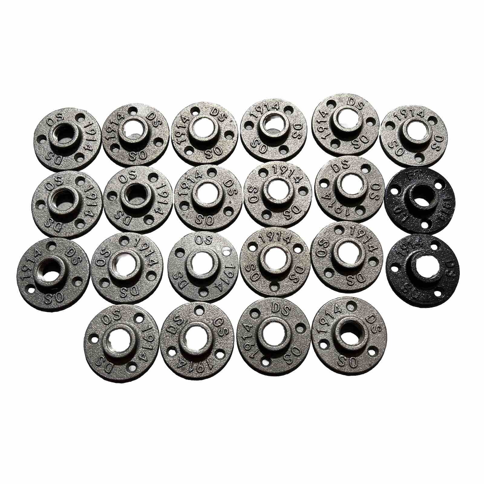 22 Pcs 1/2” Floor Flange Steel Malleable Cast Iron PE/PVC Pipe Fittings