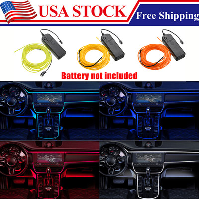 Neon LED Light Glow EL Wire String Strip Rope Tube Decor For Chrismas，Car，Pub