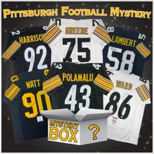 Autographed/Signed Pittsburgh Football Jersey Mystery Box PSA JSA or Beckett COA