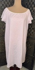 Vintage Katz Pink Floral Pullover Night Gown with Lace Size Medium